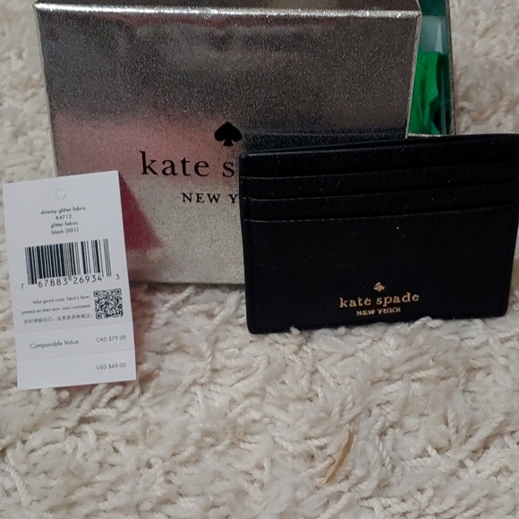 kate spade Handbags - Kate Spade card holder Black glitter
